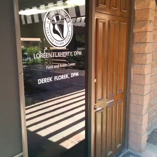 Front door of Flaherty and Florek Foot Care
