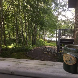 The Garden Suite &amp; the view from its deck.