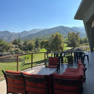 a view of the mountains from the patio