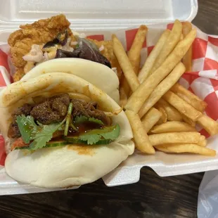 Guabao with a side of fries