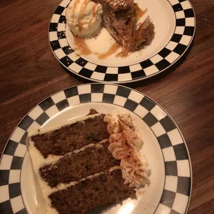 Carrot cake and apple pie