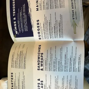 Pricy mains and burgers. Chicken salad is comparable to o'charleys. Didn't know Sango had a cowboy.