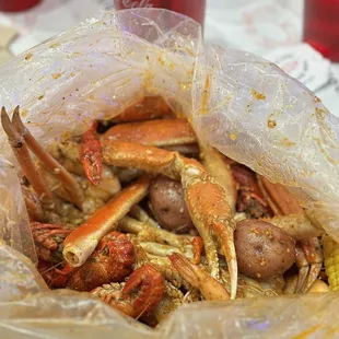 Combo B (3 lbs) - snow crab, crawfish, and shrimp + side of potatoes
