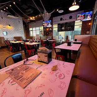 the interior of a restaurant