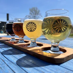 Variety of beer selections to create your own flight.