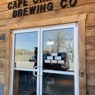 Entrance/exit to tap room
