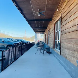 Outdoor area just outside of main tap room