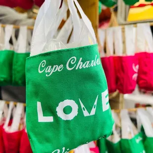 Mini canvas bag with taffy candy