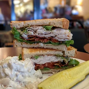 The club with potato salad