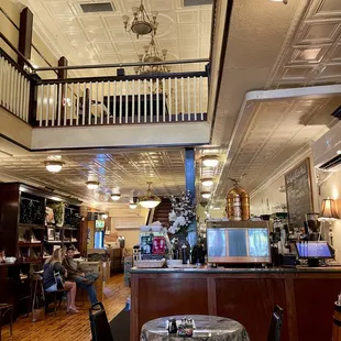 the interior of cape charles coffee house