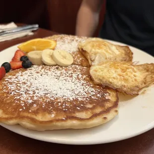 Pancakes and eggs