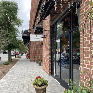 the front of the building