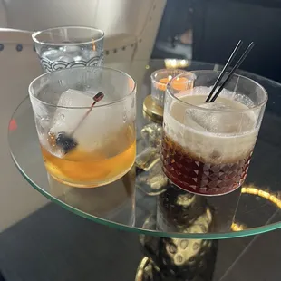 Old fashioned and White Russian