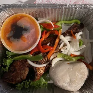 Red snapper and banku