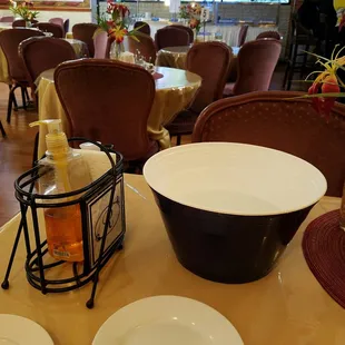 Sanitation caddy &amp; wash bowl.