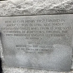 Colonists stopped here first