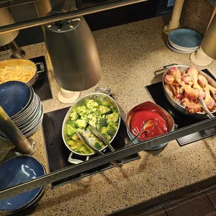 a variety of food items