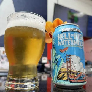 Beer went perfect with thee BBQ.