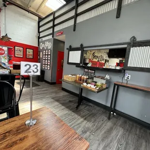 6/9/2024 where you get condiments. Must get the onions and jalapeños to eat with your BBQ.