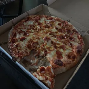 Extra cheese and pepperoni