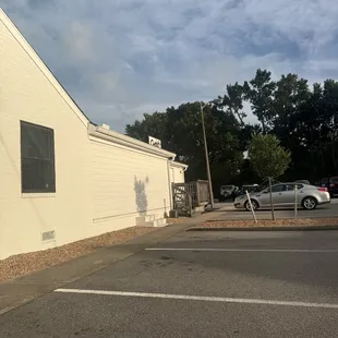 Restaurant behind storefront