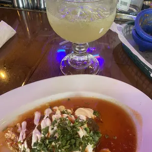 Chili Relleno and margarita. SO good.