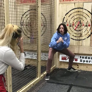 Pryia taking Grant&apos;s photo