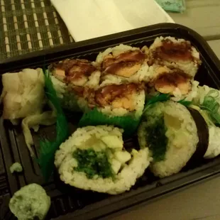 Sweet potato roll and vegetable futo maki ... I already ate some