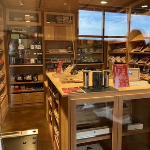 a view of a cigar shop
