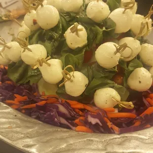 Caprese Skewers presented