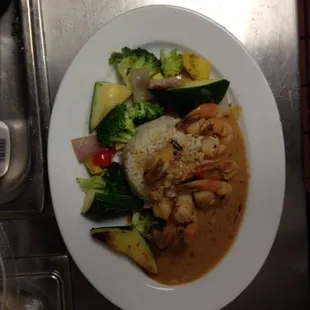 Shrimp Créole with Rice Pilaf