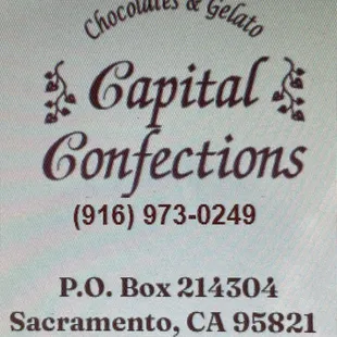 25 plus years in the chocolate business in Sacramento, CA
