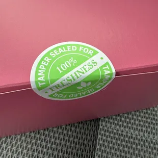 New Freshness Tamper Proof sticker