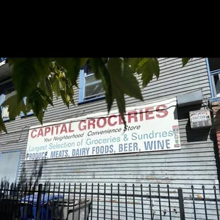 a sign on the side of a building