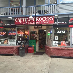 the front of the store