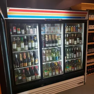 a refrigerated beverage display