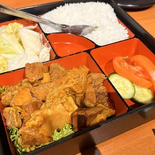 Beef stew bento