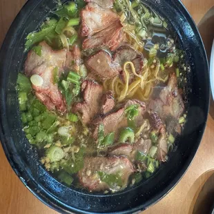 Roasted Duck Egg Noodle Soup