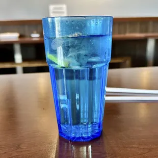 We asked for glasses of iced water..one with lemon and one without.