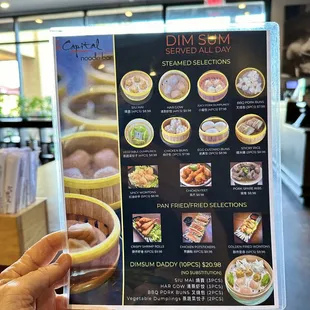 Dim Sum menu. See my featured review of Capital Noodle Bar in Irvine on my international website at classicbitesandbrews.com