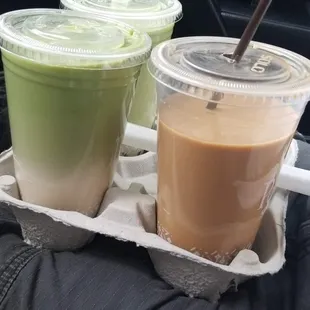 Brown Sugar Honey Oat Matcha Latte W/