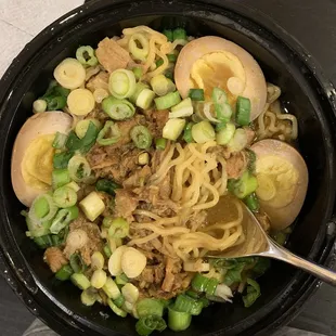 Pork belly ramen with extra soy-mirin egg