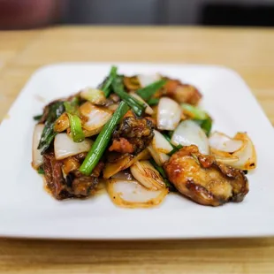 a plate of food on a table