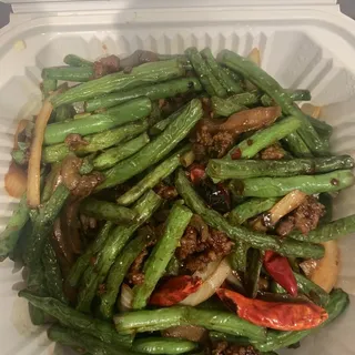 85. Dry Sauteed String Beans with Minced Pork