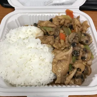 7. Chicken with Mushroom over Rice