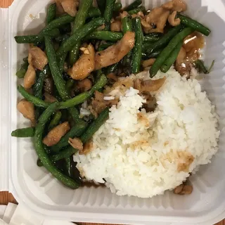 8. Chicken with String Beans over Rice