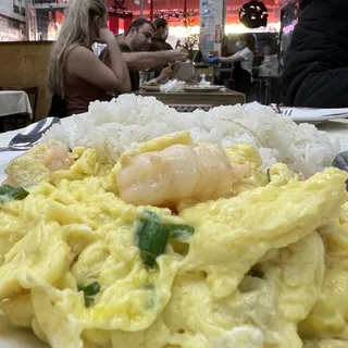 25. Shrimp with Scrambled Eggs over Rice