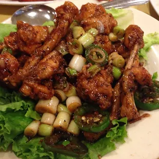 Frog leg.. Again overly sweetened