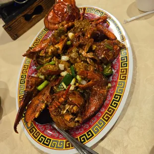 Lobster and scallions