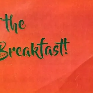 Caption on the menu and elsewhere